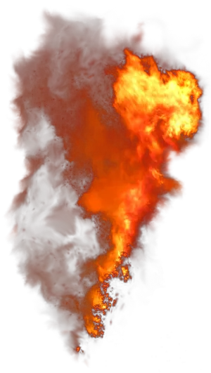 Intense_ Fire_and_ Smoke_ Against_ Dark_ Background.jpg PNG Image