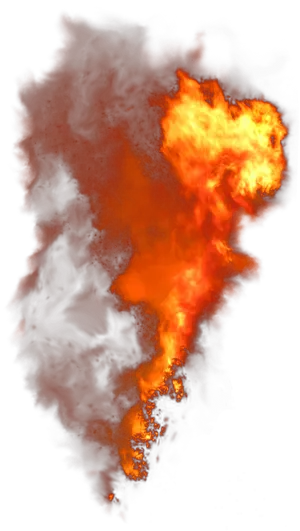 Intense_ Fire_and_ Smoke_ Against_ Night_ Sky PNG Image