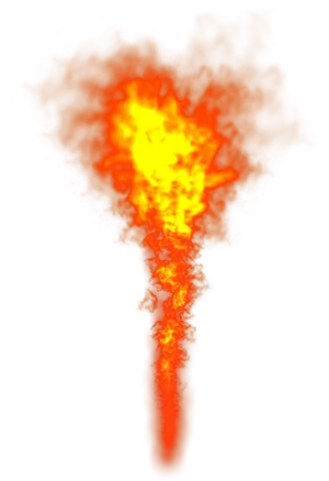 Intense Flame Eruption PNG Image