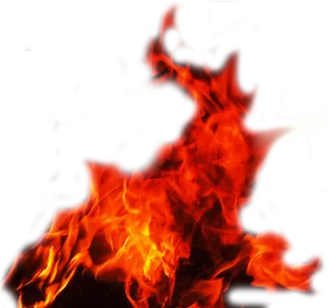 Intense_ Flame_ Isolated_on_ Dark_ Background.png PNG Image