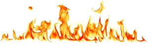 Intense Flame Panorama PNG Image