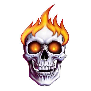 Intense Flame Skull Png Kfa PNG Image