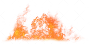 Intense Flameson Black Background PNG Image