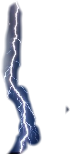 Intense Lightning Strike Thunderstorm PNG Image