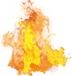 Intense Orange Flame Texture PNG Image