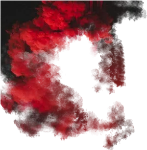 Intense Red Smoke Effect PNG Image