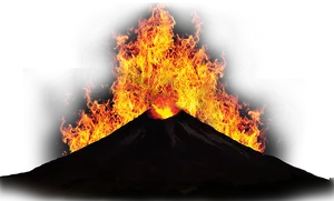 Intense Volcanic Eruption PNG Image