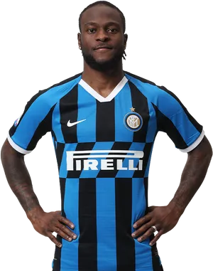 Inter Milan Playerin Striped Kit PNG Image