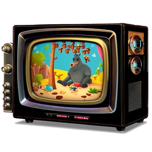 Interactive Cartoon Tv Game Png Yos32 PNG Image