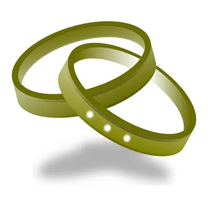 Interlocking Golden Rings Illustration PNG Image