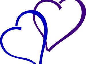 Interlocking Hearts Design PNG Image