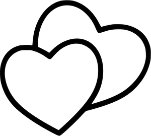 Interlocking Hearts Graphic PNG Image