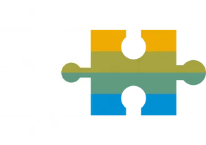 Interlocking Puzzle Pieces Graphic PNG Image