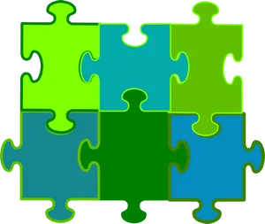 Interlocking Puzzle Pieces Graphic PNG Image