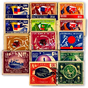 International Postage Stamp Collection Png Xda55 PNG Image