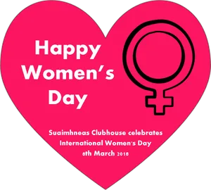 International Womens Day Celebration Heart Graphic PNG Image