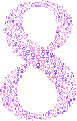 International Womens Day Symbol Art PNG Image