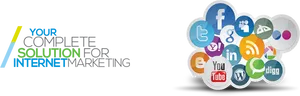 Internet Marketing Solution Graphic PNG