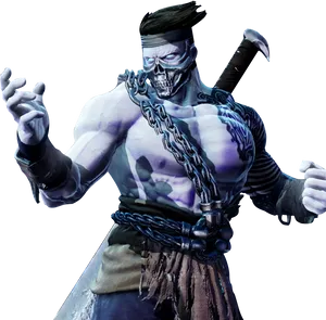 Intimidating Warrior Character PNG Image