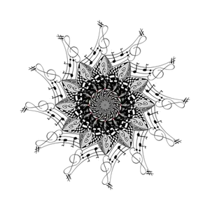 Intricate Black Mandala Art PNG Image