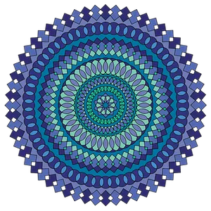 Intricate Blue Mandala Art PNG
