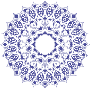 Intricate Blue Mandala Design PNG Image