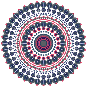 Intricate Blue Mandala Design PNG Image