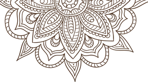 Intricate Mandala Artwork Dark Background PNG Image