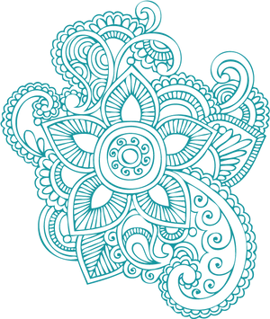 Intricate Mehndi Design Vector PNG Image