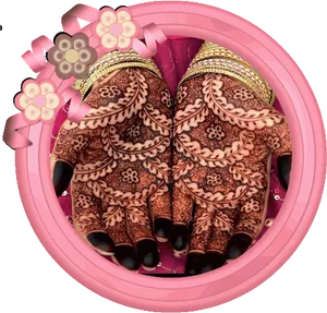 Intricate Mehndi Designon Hands PNG Image