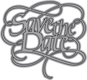 Intricate Save The Date Design PNG Image