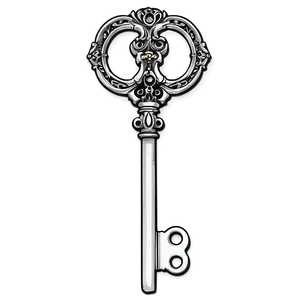 Intricate Skeleton Key Artwork Png 95 PNG Image