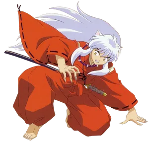 Inuyasha_ Anime_ Character_ Pose PNG Image