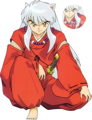 Inuyasha_ Anime_ Character_ Render.png PNG Image