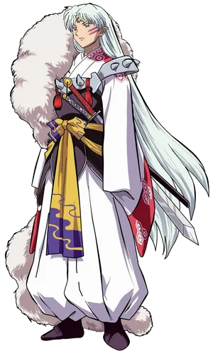 Inuyasha_ Character_ Sesshomaru_ Standing PNG Image