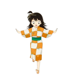 Inuyasha Kagomein Kimono PNG Image