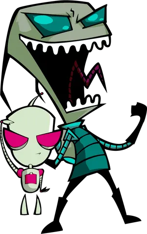 Invader Zim Character Gir Dog Suit PNG Image