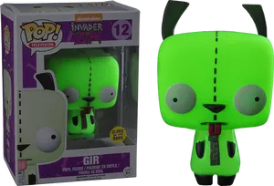 Invader Zim G I R Funko Pop Figure PNG Image