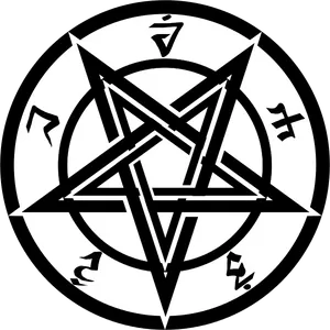 Inverted Pentagram Symbol PNG Image