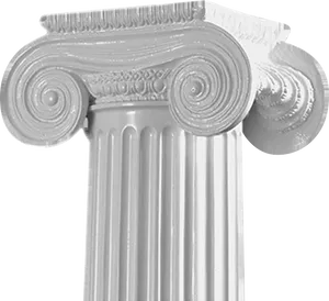 Ionic Column Capital Architecture Detail PNG Image