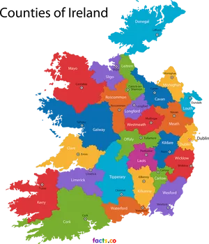 Ireland Counties Map PNG Image