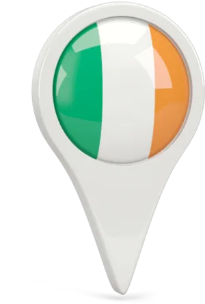 Ireland Flag Map Pin PNG Image