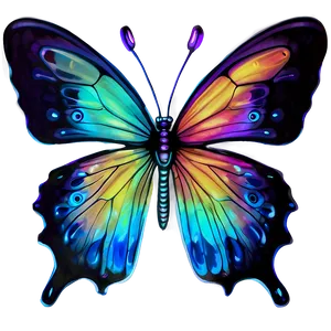 Iridescent Butterfly Glow Png Iaj PNG Image