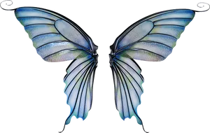 Iridescent Butterfly Wings PNG Image