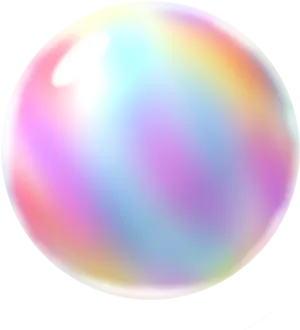 Iridescent Soap Bubble PNG Image