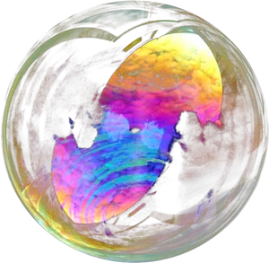 Iridescent Soap Bubble Texture PNG Image