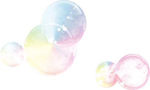 Iridescent Soap Bubbles Transparent Background PNG Image