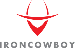 Iron Cowboy Logo Redand Black PNG Image