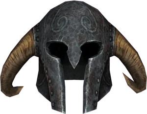 Iron Helmet Skyrim3 D Model PNG Image