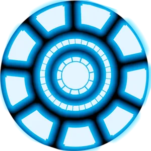 Iron Man Arc Reactor Graphic PNG Image